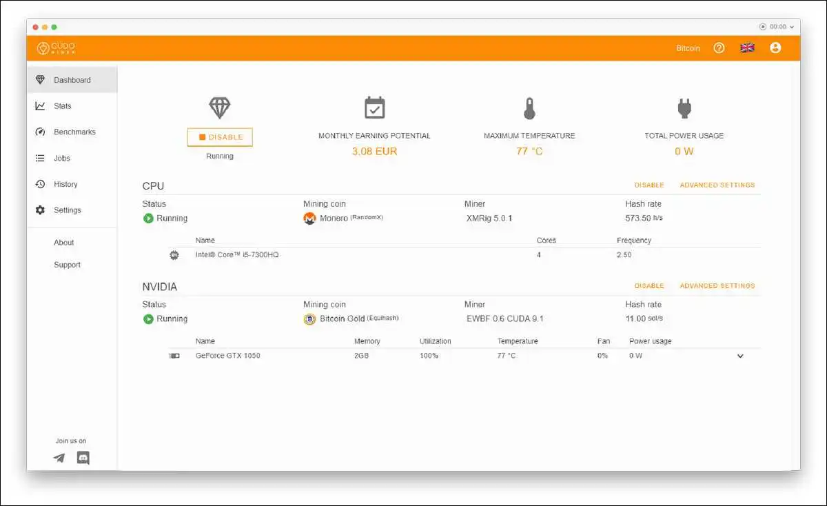Cudo Miner — Best AI-driven profit switcher for casual miners