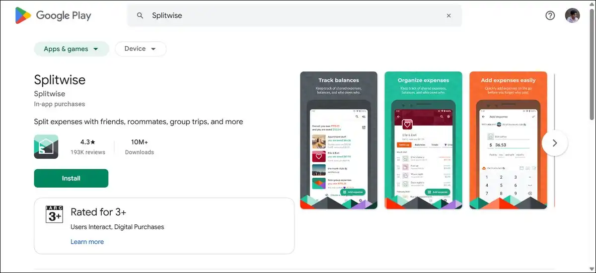 Splitwise — for shared expenses, with caveats