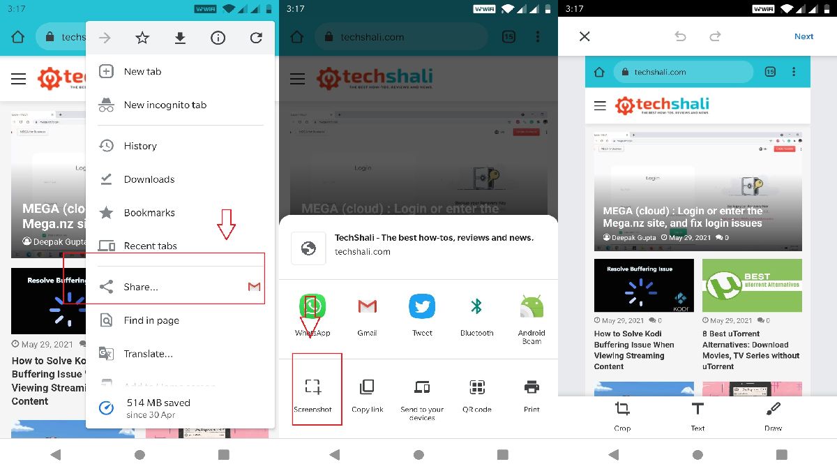 How to take a screenshot in Chrome