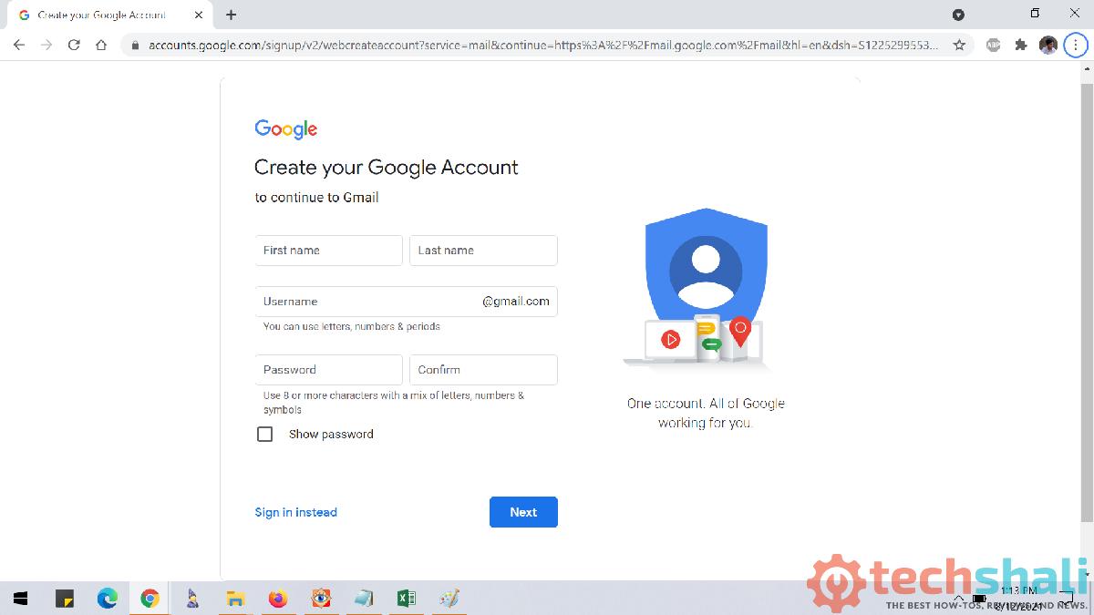 Create an account and sign in to Gmail