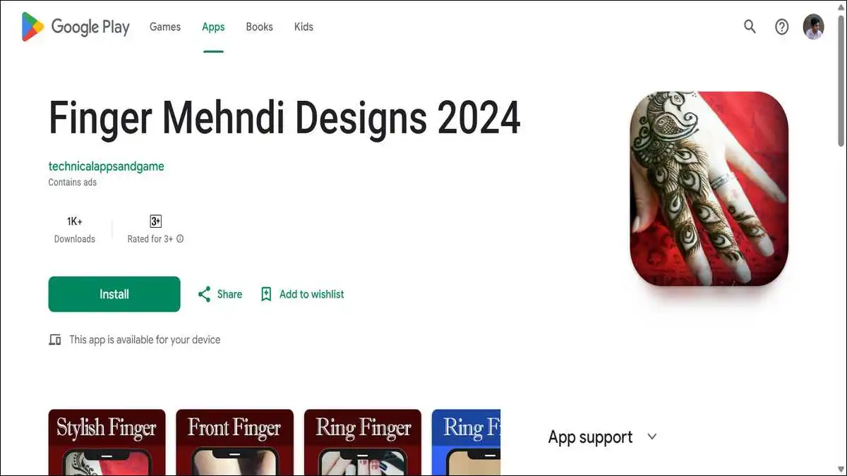 Finger Mehndi Designs 2024