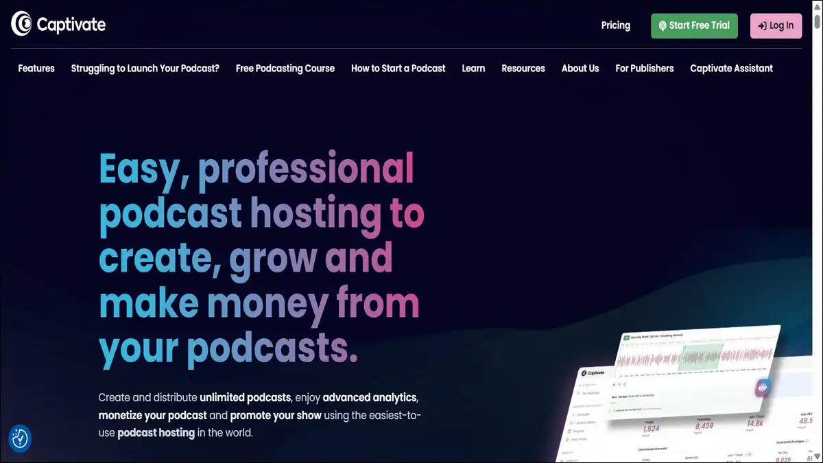 Captivate podcast hosting