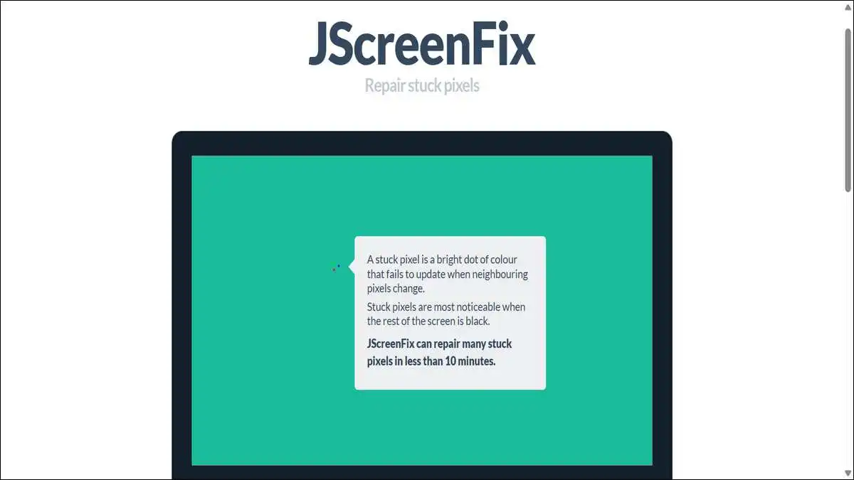 Use a Pixel-Fixer App or JScreenFix