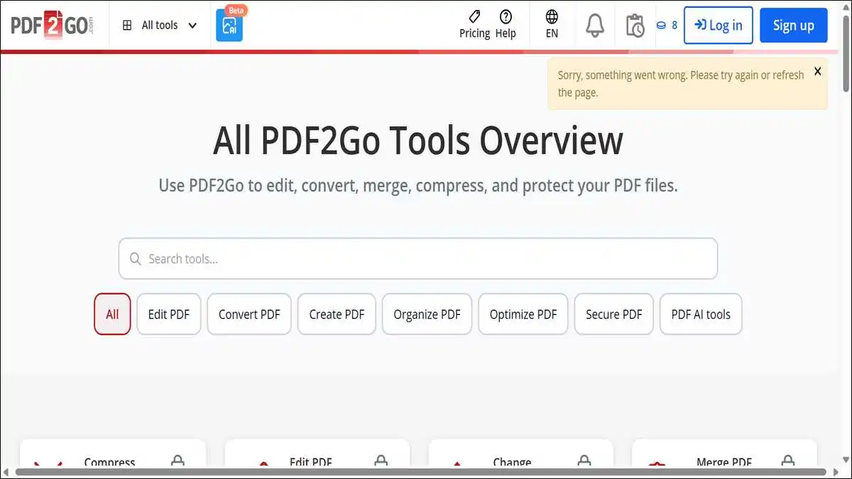 PDF2Go — Best for High-Volume Conversion