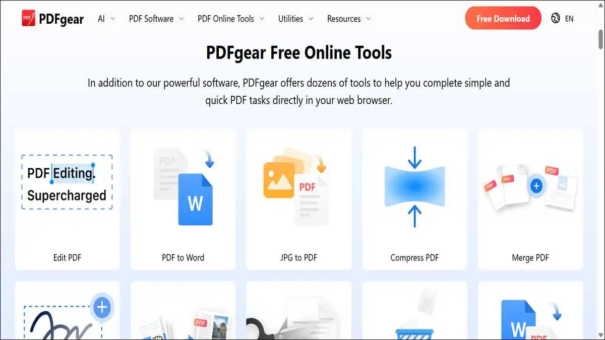 PDFgear — Best AI-Assisted Free Editor