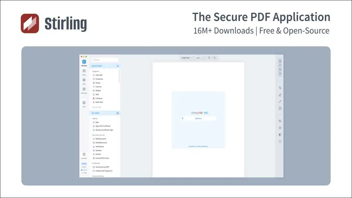 Stirling PDF — Best for Self-Hosting + Privacy
