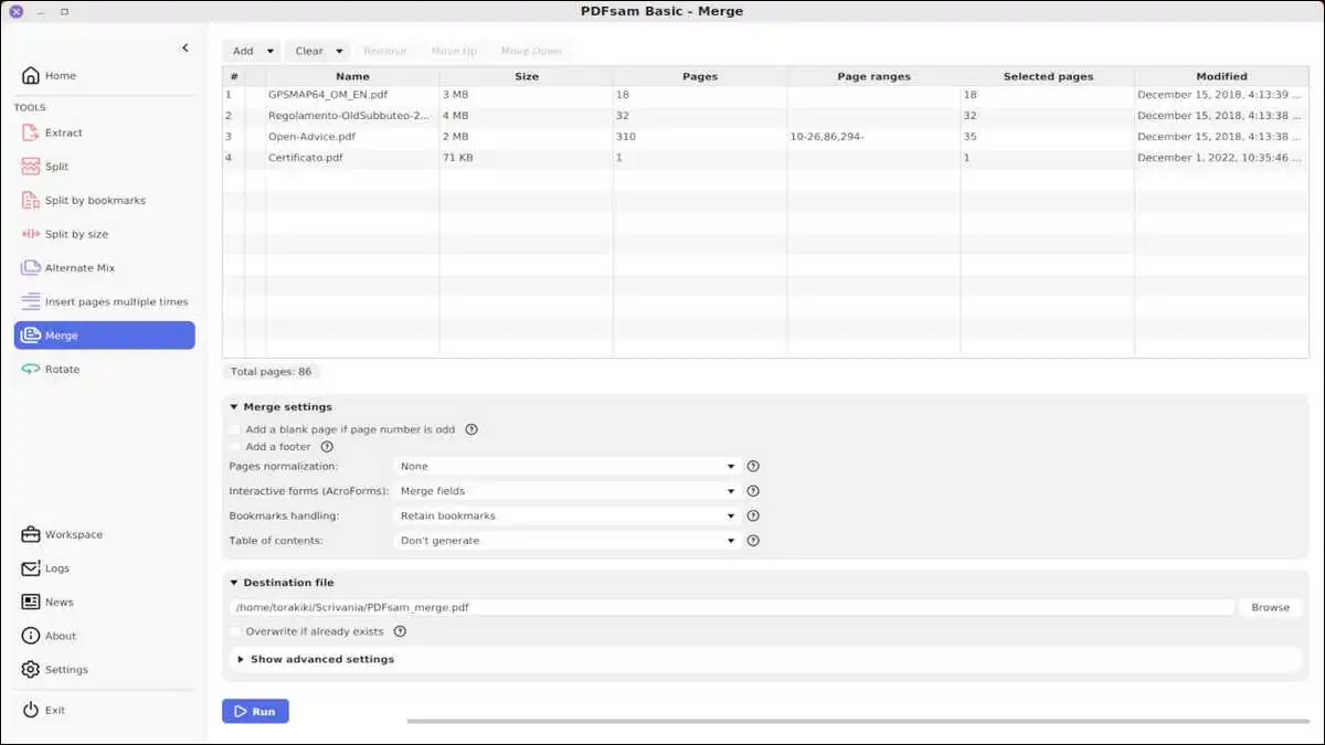 PDFsam Basic — Best Split/Merge Utility