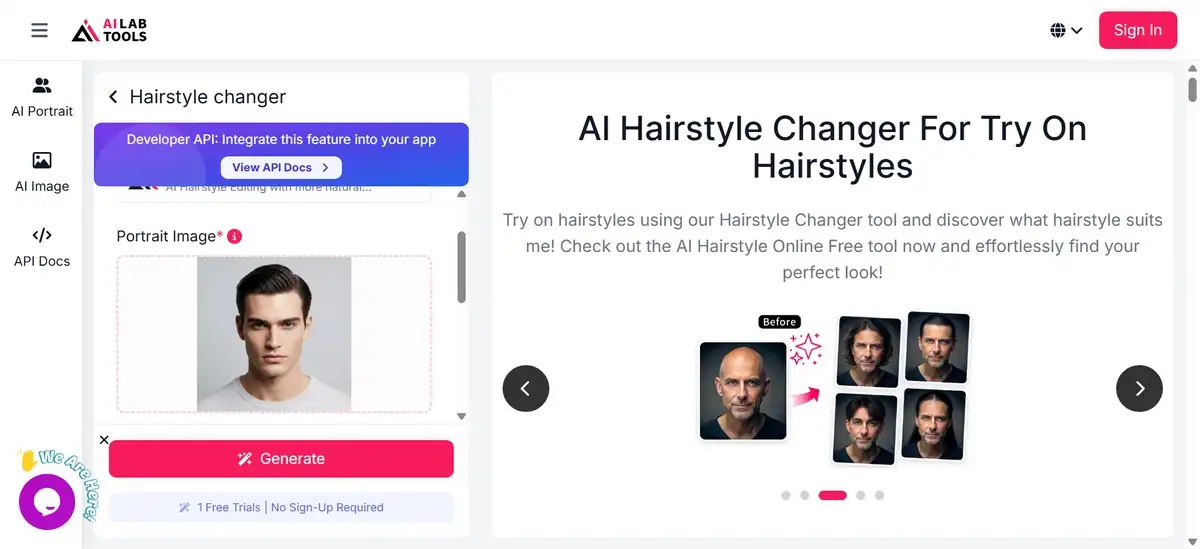 AILabTools Hairstyle Changer