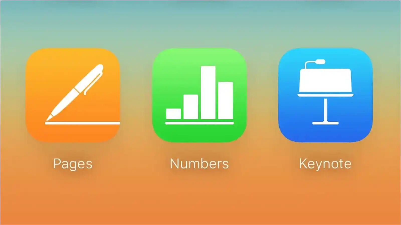 Apple Pages, Numbers and Keynote