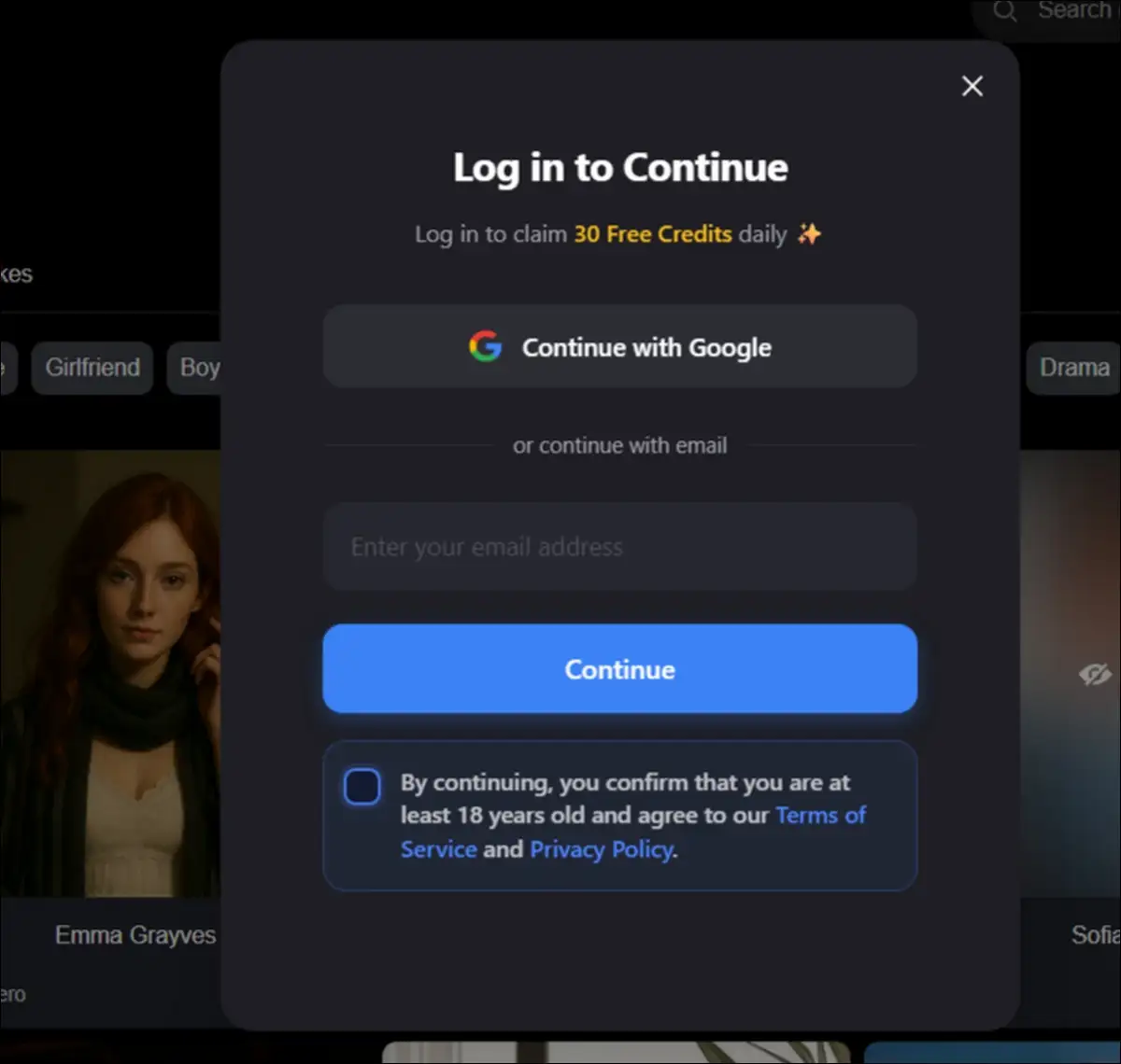 Gening AI’s free-credit information