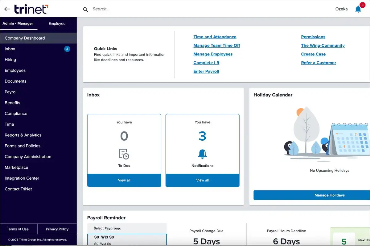 TriNet Zenefits: Best for Small Teams Requiring Simple Benefits Setup